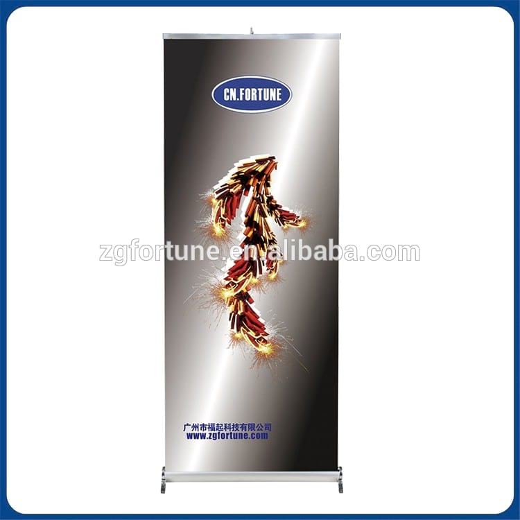 New design Cylindrical Type Aluminum roll up display stand