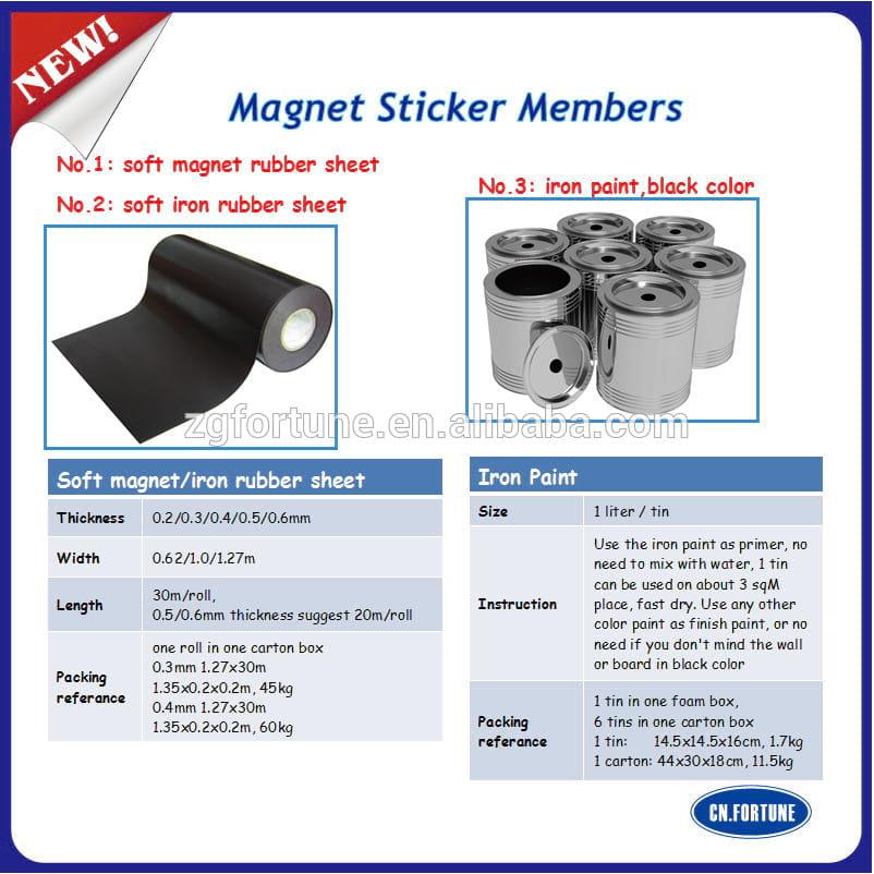 Flexible Rubber Magnet Sheet / Soft Rubber Magnet Sheet / Advertising Rubber Magnet Sheet in Roll