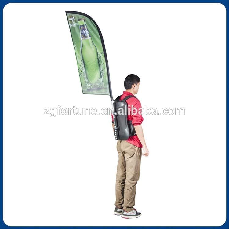 Digital Printing Walking Advertising Backpack Flag