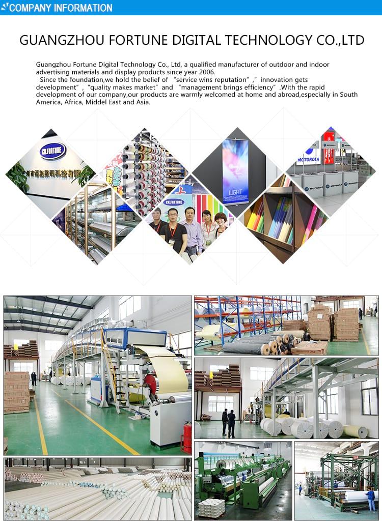 Advertising Material Glossy Backlit PVC 440g flex banner eco solvent advertising printing material